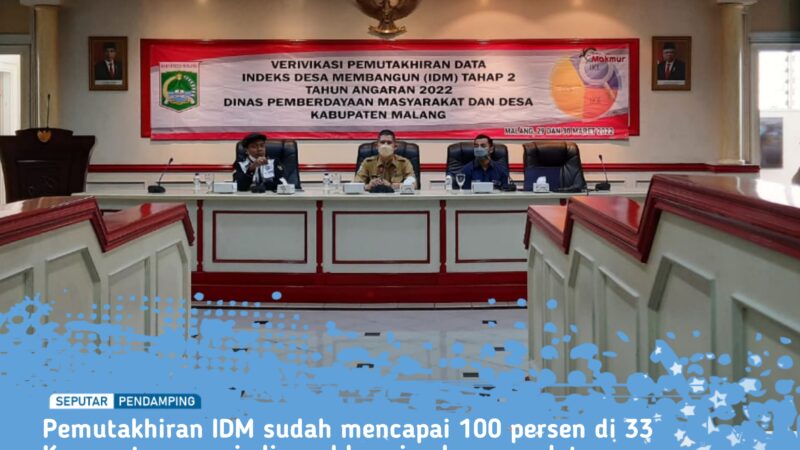 Tuntas Pemutakhiran IDM 2022 Tercepat, Status Desa Mandiri Kabupaten Malang juga Naik Drastis