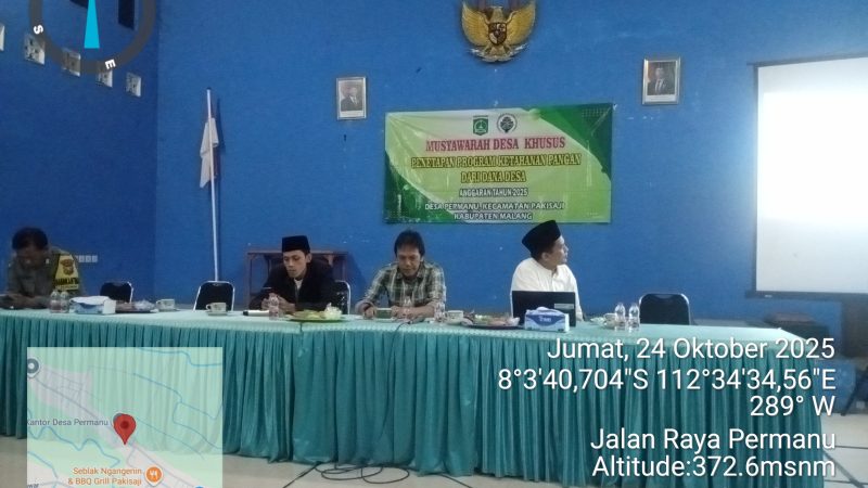 Musdes Tematik Program Ketahanan Pangan Tahun 2025: Desa Permanu Fokus pada Budidaya Melon Premium dan Ikan Lele Bioflog