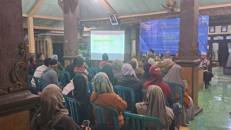 Hujan Rintik Tak Redupkan Semangat Pelaksanaan Musrenbangdes Ketindan Sahkan RKP Desa 2026