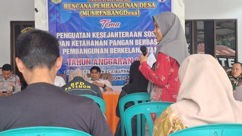 Musrenbangdes Patemon Bondowoso 2027 Fokuskan Kesejahteraan Sosial dan Ketahanan Pangan
