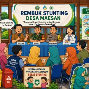 Pengelolaan Sampah dan Kesadaran Hidup Sehat Mengemuka dalam Rembuk Stunting Desa Maesan