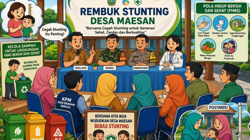 Pengelolaan Sampah dan Kesadaran Hidup Sehat Mengemuka dalam Rembuk Stunting Desa Maesan