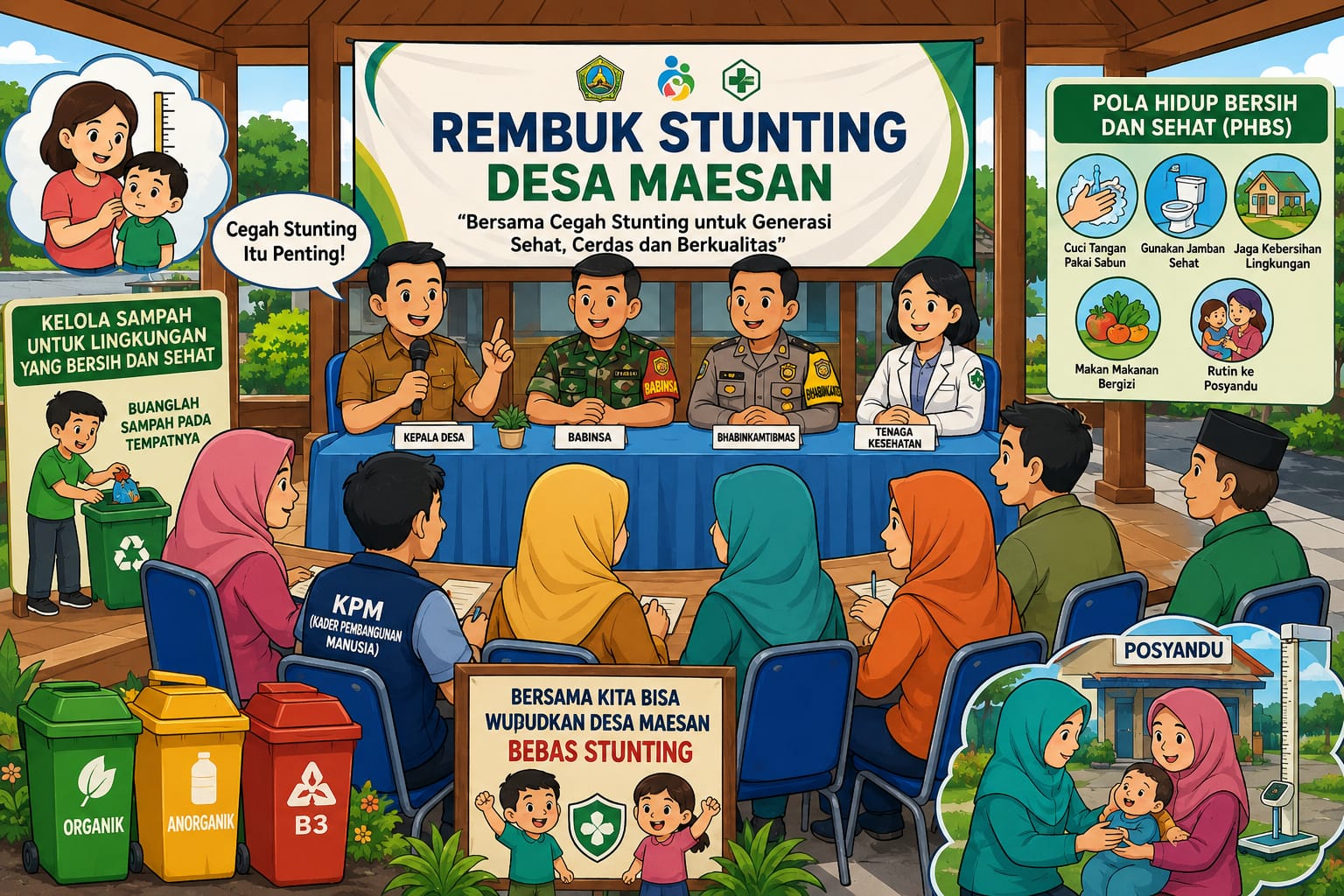 Pengelolaan Sampah dan Kesadaran Hidup Sehat Mengemuka dalam Rembuk Stunting Desa Maesan