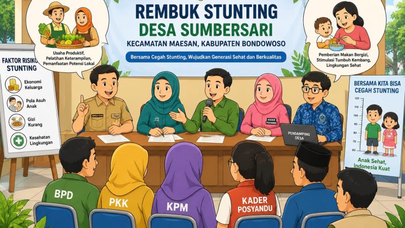 Faktor Ekonomi dan Pola Asuh Anak Jadi Sorotan Rembuk Stunting Desa Sumbersari