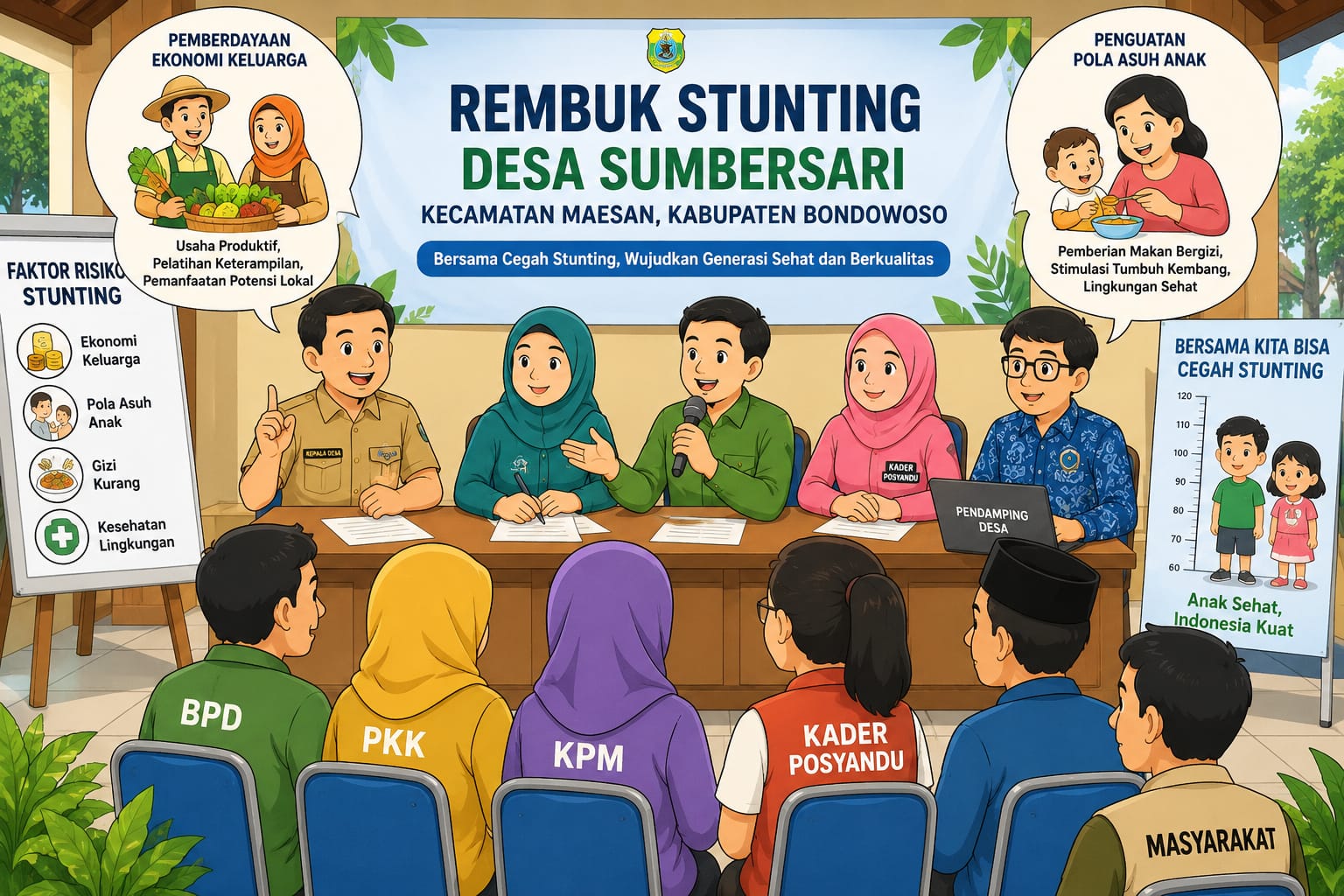 Faktor Ekonomi dan Pola Asuh Anak Jadi Sorotan Rembuk Stunting Desa Sumbersari