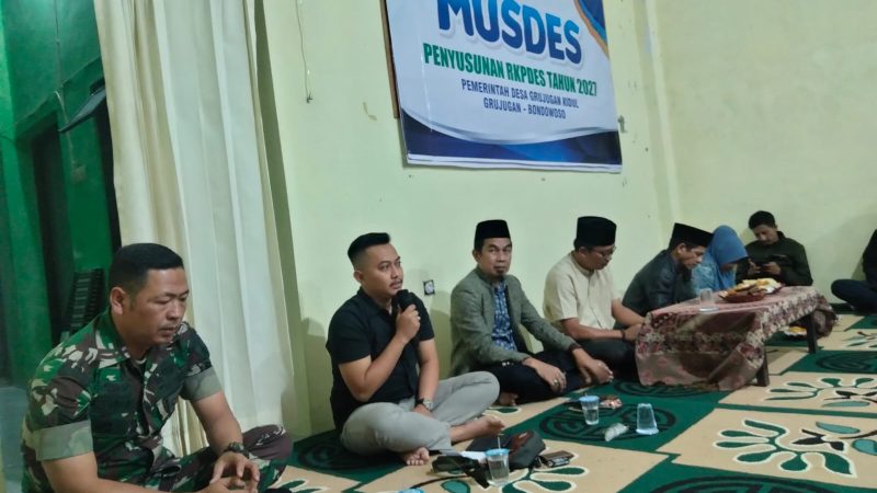 Musdes Penyusunan RKP Desa 2027 di Grujugan Kidul Berlangsung Partisipatif, Bahas Arah Prioritas Pembangunan Desa