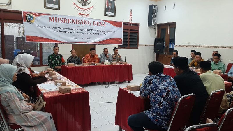 Kecamatan Ngantru Tuntaskan Musrenbang Desa, Fokus Tingkatkan Pendapatan Asli Desa di Tengah Efisiensi Anggaran