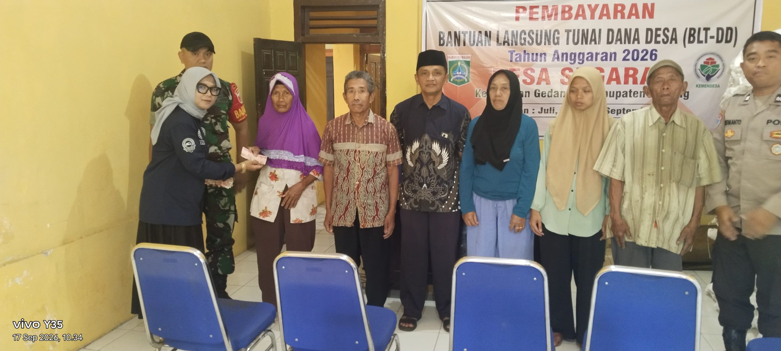 18 KPM Desa Segaran Terima BLT-DD, Pemdes Ingatkan Bantuan Dipakai untuk Kebutuhan Pokok