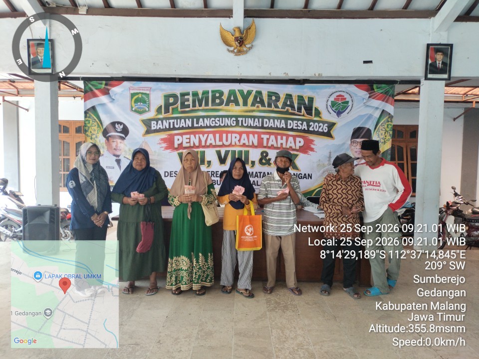 23 KPM Desa Sumberejo Terima BLT-DD Triwulan III, Diharapkan Meringankan Beban Ekonomi Warga